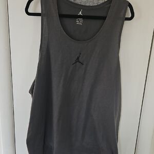 Jordan men's Gray Tank Top with Jumpman Logo